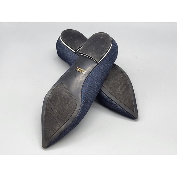 Marc Fisher Blue Denim Pointed Toe Flats Sz 8m - Picture 6 of 8